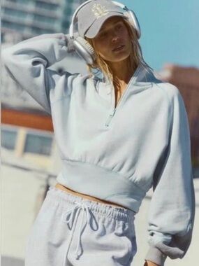 Free People Movement Out Of the Park Pullover Arctic Snow Extra Small New W Tags